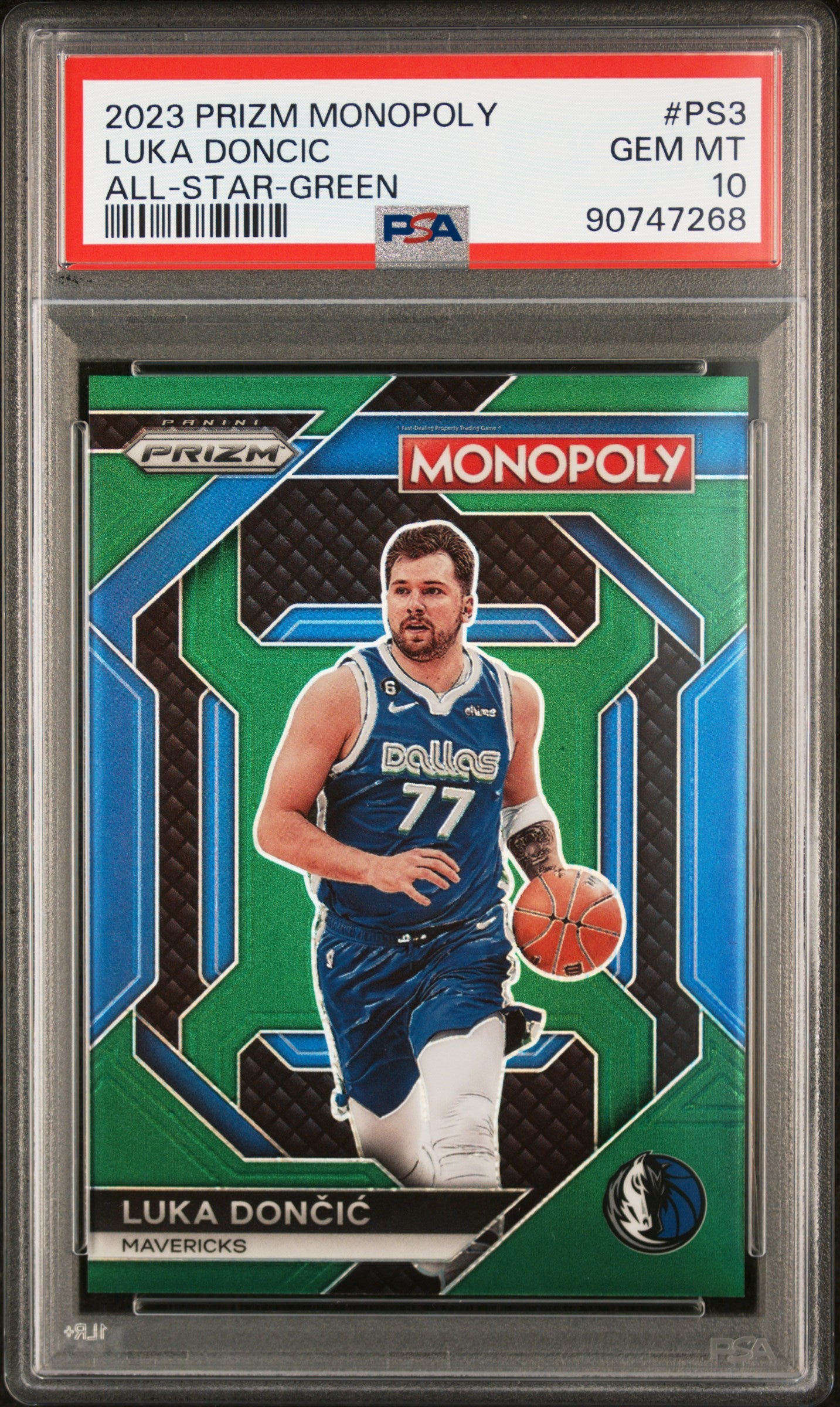 Luka Doncic 2023 Panini Prizm Monopoly Green All-Star #22/24 PSA 10 Gem Mint