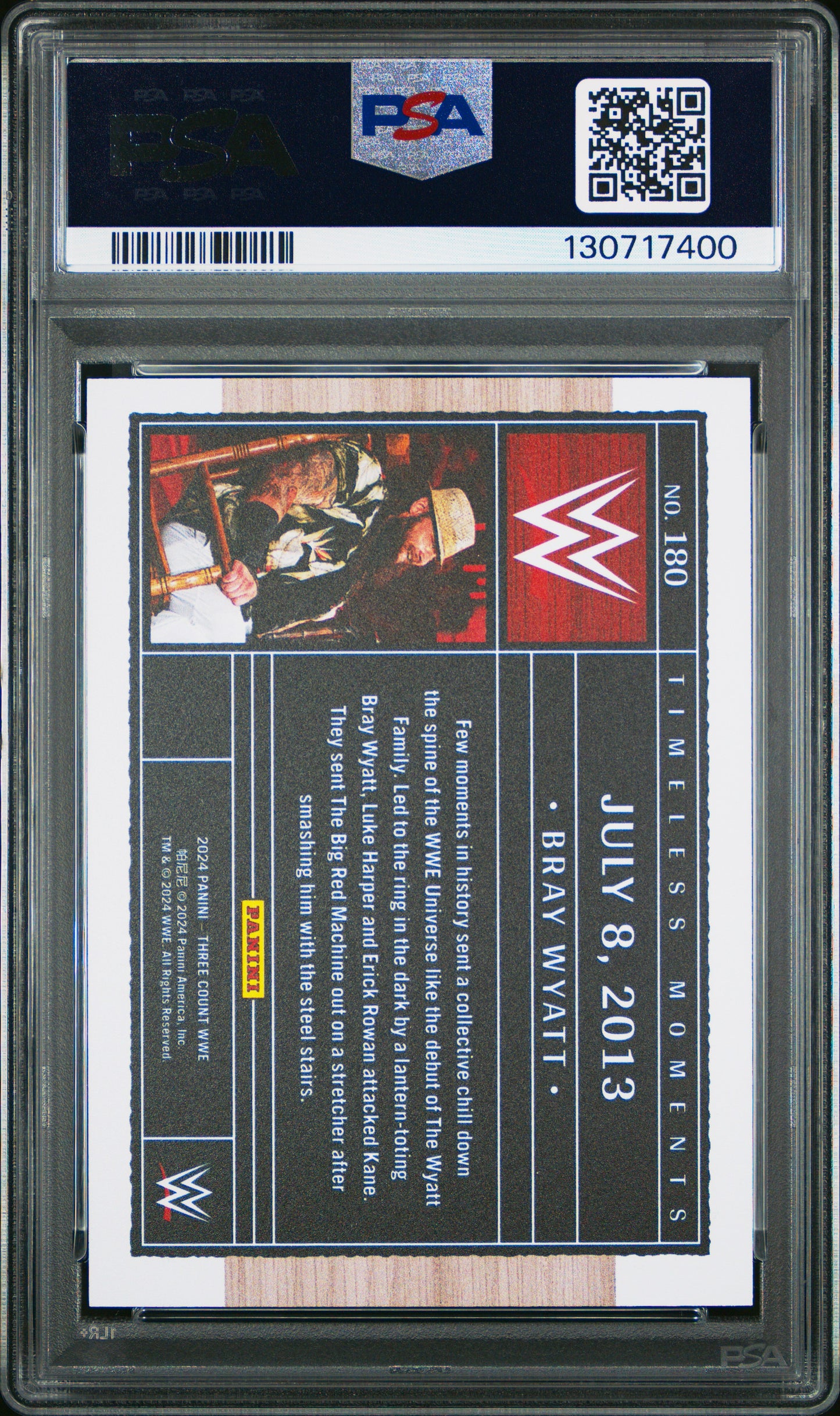 Bray Wyatt 2024 Panini Three Count Purple #8/8 PSA 9 Mint