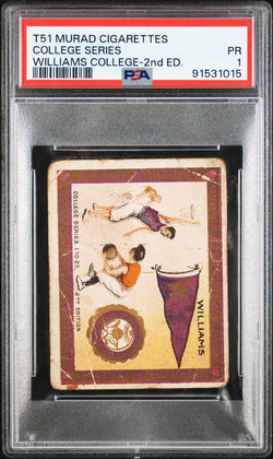 Williams College 1909 T51 Murad Cigarettes College Series PSA 1 Poor