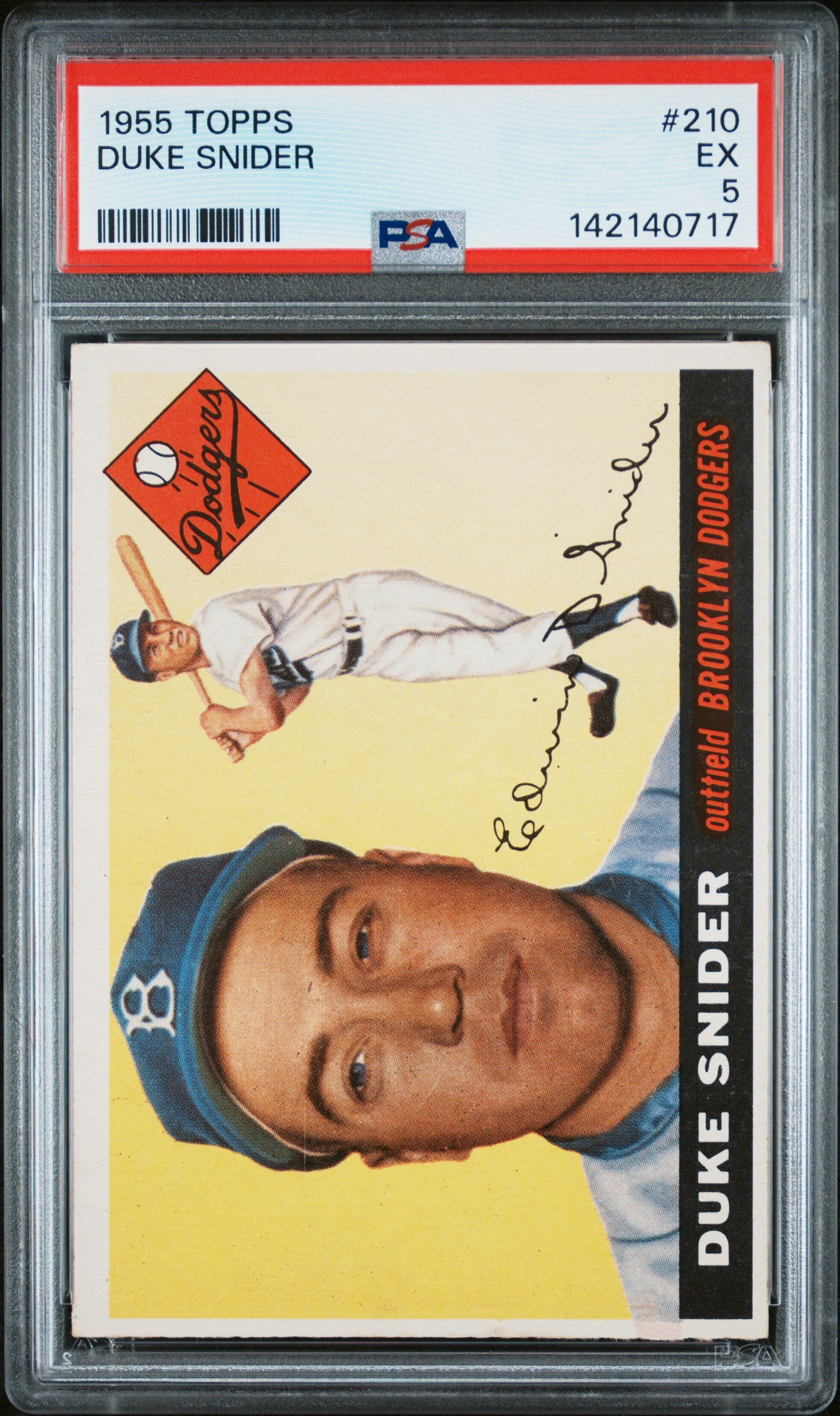 Duke Snider 1955 Topps #210 PSA 5 EX