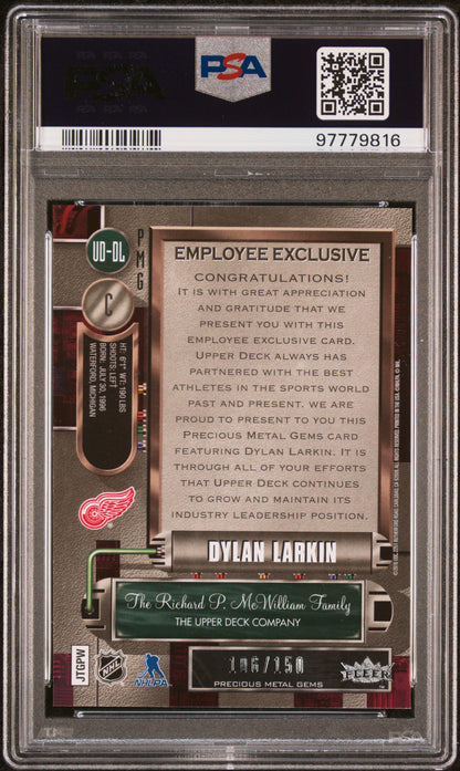 Dylan Larkin 2015 Upper Deck Employee Precious Metal Gems Purple #106/175 PSA 9 Mint