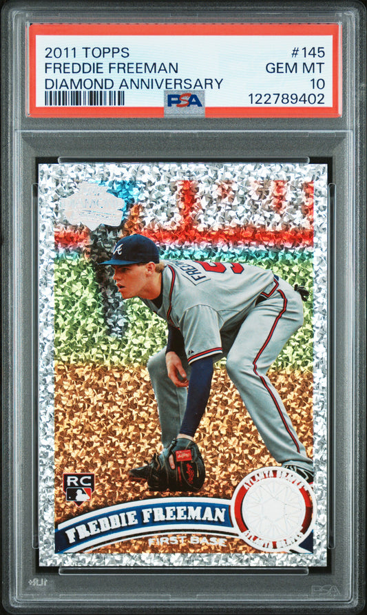 Freddie Freeman 2011 Topps Rookie #145 Diamond Anniversary PSA 10 Gem Mint 9402