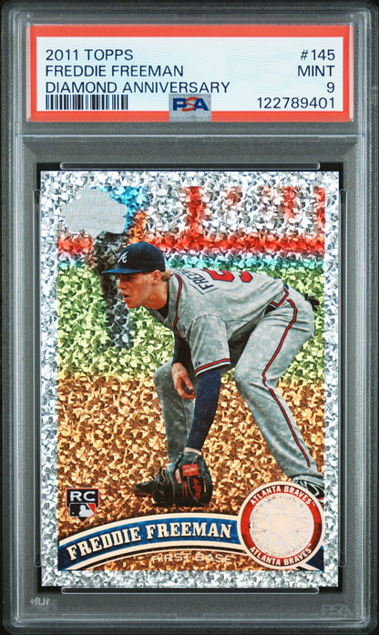 Freddie Freeman 2011 Topps Rookie #145 Diamond Anniversary PSA 9 Mint