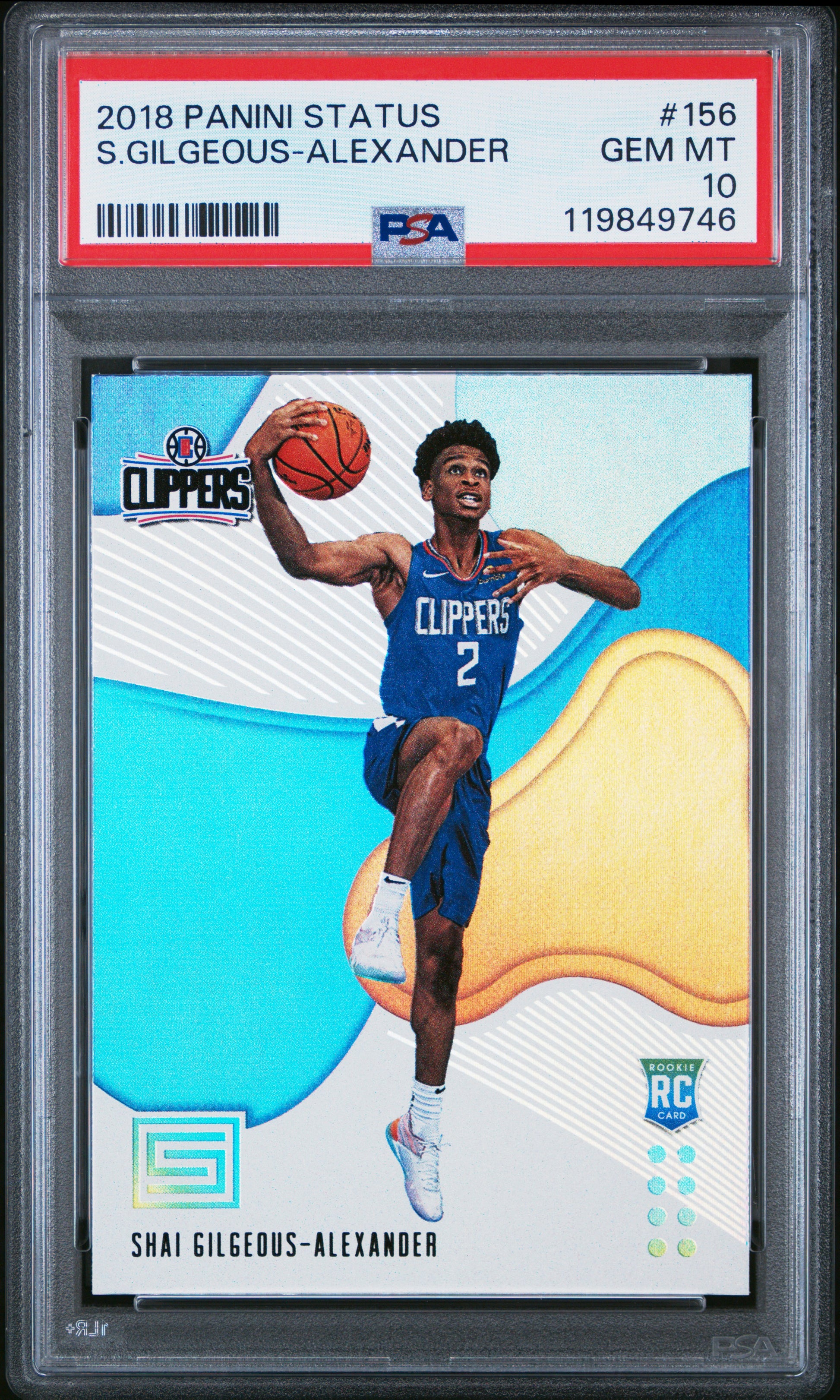 Shai Gilgeous-Alexander 2018 Panini Status Rookie #156 PSA 10 Gem Mint 9746
