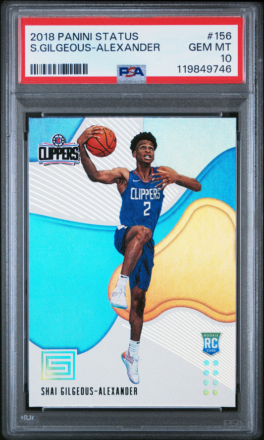 Shai Gilgeous-Alexander 2018 Panini Status Rookie #156 PSA 10 Gem Mint 9746