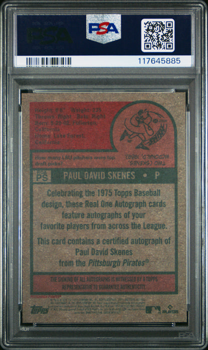 Paul Skenes 2024 Topps Heritage Real One Auto PSA 10 Gem Mint