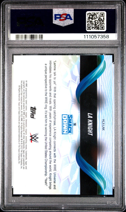 LA Knight 2025 Topps Chrome WWE Helix PSA 10 Gem Mint