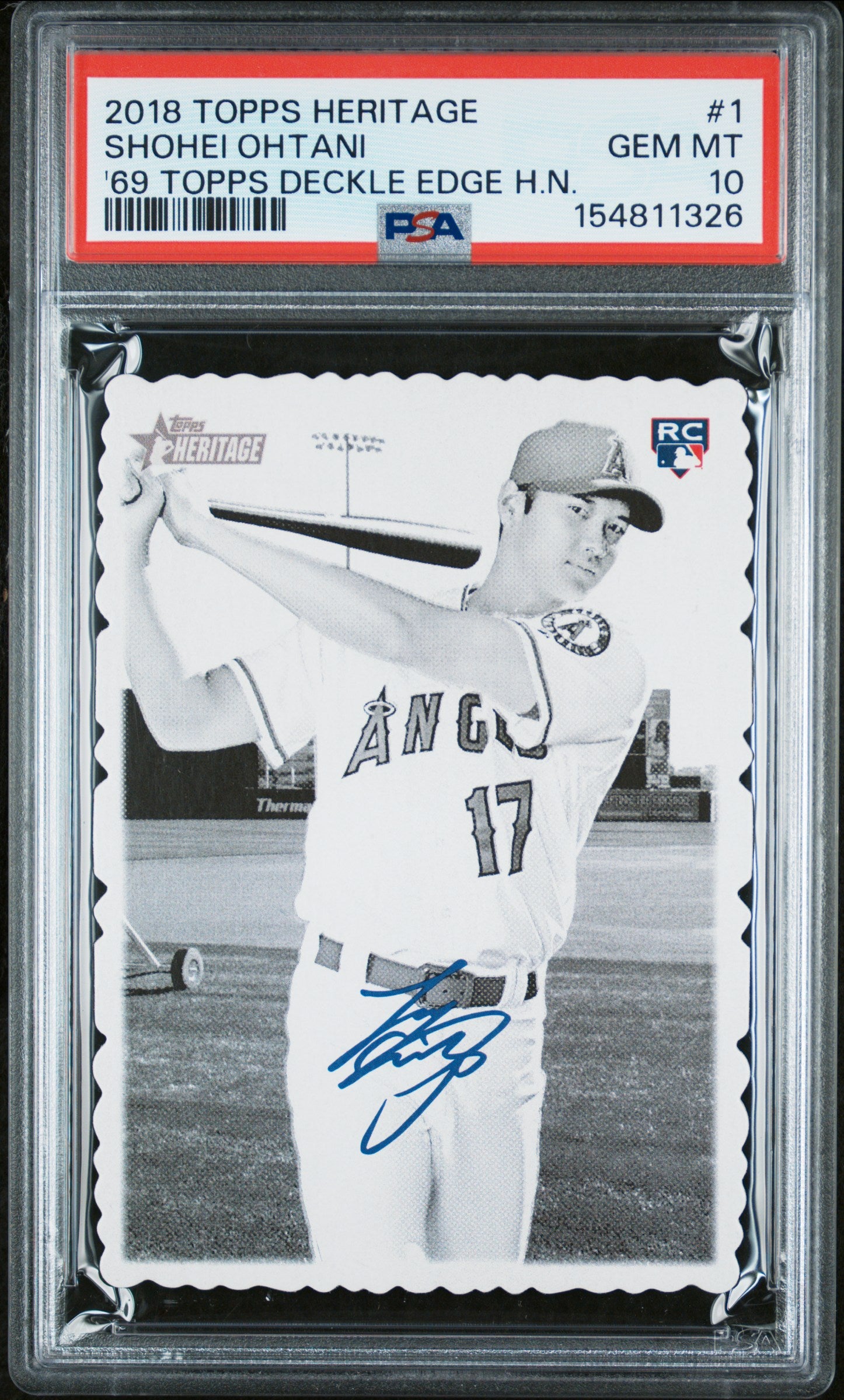 Shohei Ohtani 2018 Topps Heritage 1969 Deckle Edge Rookie PSA 10 Gem Mint 1326