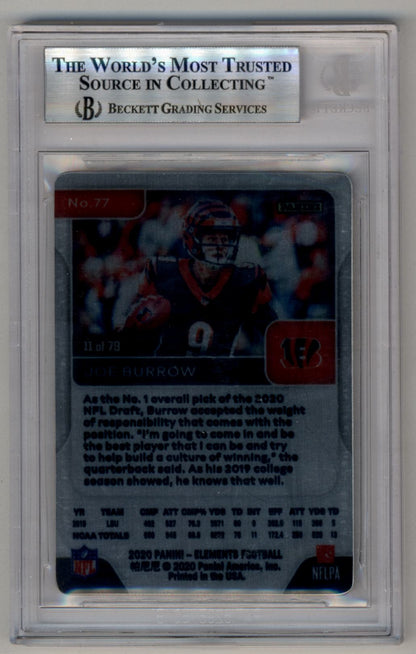 Joe Burrow 2020 Elements #77 11/79 BGS 9 Mint