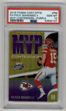 Patrick Mahomes 2018 Contenders Optic MVP Contenders Purple 13/99 PSA 10 Gem Mint