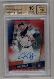 Alex Bregman 2019 Finest Red Wave Auto 5/5 BGS 10 Pristine Auto 10