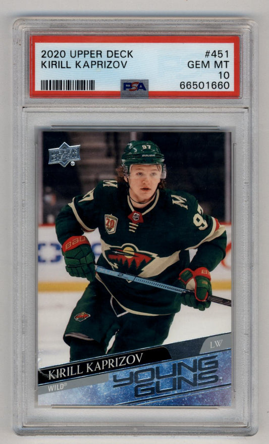 Kirill Kaprizov 2020-21 Upper Deck Young Gun #451 PSA 10 Gem Mint 1660