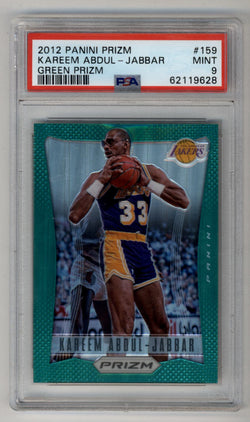 Kareem Abdul-Jabbar 2012-13 Prizm Green Prizm #159 PSA 9 Mint