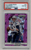 Tom Brady 2013 Prizm Purple Cracked Ice #64 29/40 PSA 10 Gem Mint