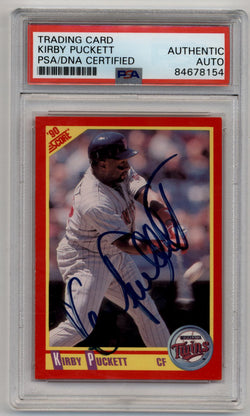 Kirby Puckett 1990 Score #400 Auto PSA/DNA Certified 8154