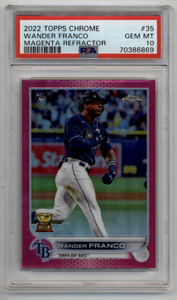 Wander Franco 2022 Topps Chrome Magenta Refractor 049/399 PSA 10 Gem Mint