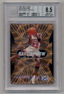 Michael Jordan 1997-98 Z-Force Rave Reviews #6 BGS 8.5 BGS Near Mint Mint+