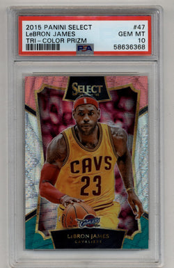 LeBron James 2015-16 Select Tri-Color #47 PSA 10 Gem Mint