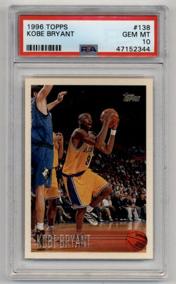 Kobe Bryant 1996-97 Topps Rookie #138 PSA 10 Gem Mint 2344