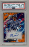 Bobby Witt Jr 2022 Topps Cosmic Chrome Orange Galactic Refractor Auto 14/25 PSA 10 Gem Mint Auto 10