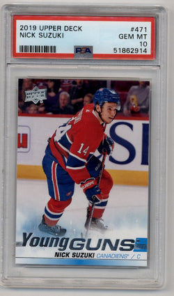 Nick Suzuki 2019-20 Upper Deck Young Gun #471 PSA 10 Gem Mint 2914