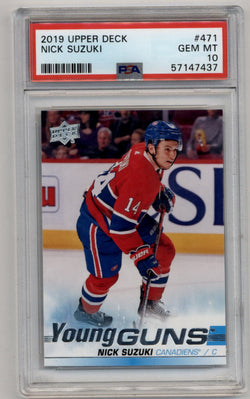 Nick Suzuki 2019-20 Upper Deck Young Gun #471 PSA 10 Gem Mint 7437