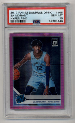 Ja Morant 2019-20 Donruss Optic Hyper Pink #168 PSA 10 Gem Mint