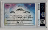 Wander Franco Vidal Brujan Xavier Edwards 2021 Bowman Sterling Triple Refractor Auto 19/25 PSA 10 Gem Mint