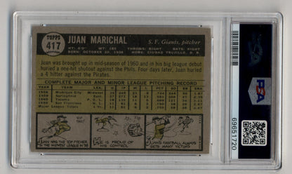 Juan Marichal 1961 Topps Rookie #417 PSA 7 Near Mint