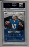 Justin Herbert 2020 Spectra Aspiring Orange Auto Patch 1/5 PSA 8 Near Mint Mint Auto 10