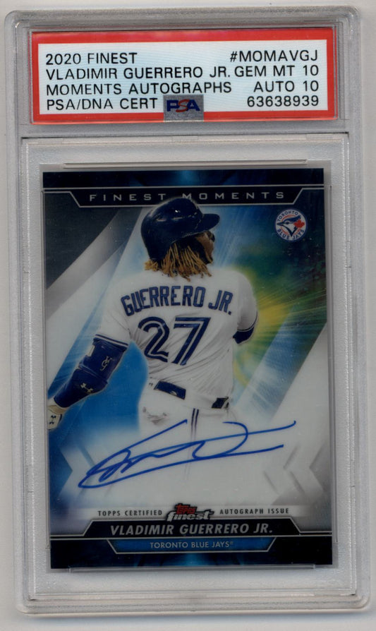 Vladimir Guerrero 2020 Finest Moments Auto PSA 10 Gem Mint Auto 10