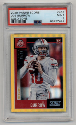 Joe Burrow 2020 Score Gold Zone #438 05/50 PSA 9 Mint