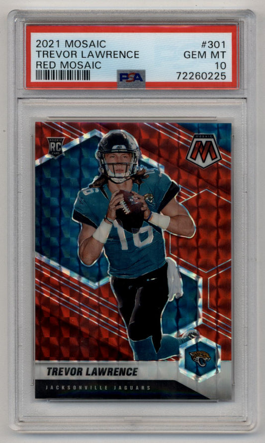 Trevor Lawrence 2021 Mosaic Red #301 PSA 10 Gem Mint