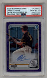 Owen Caissie 2020 Bowman Chrome Draft Purple Refractor Auto 202/250 PSA 10 Gem Mint Auto 10