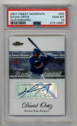 David Ortiz 2007 Finest Moments Auto PSA 10 Gem Mint