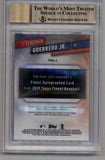 Vladimir Guerrero Jr 2019 Finest Mystery Redemption Auto 72/99 #FMA3 BGS 9.5 Gem Mint