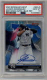 Jasson Dominguez 2020 Bowman's Best Blue Refractor Auto 033/150 PSA 10 Gem Mint