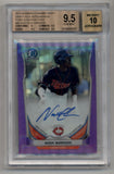 Nick Gordon 2014 Bowman Chrome Draft Picks Purple Refractor Auto 09/10 BGS 9.5 Gem Mint