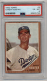 Sandy Koufax 1962 Topps #5 PSA 6 Excellent Mint