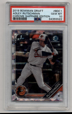 Adley Rutschman 2019 Bowman Chrome Draft Sapphire Edition #BDC1 PSA 10 Gem Mint