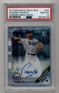 Wander Franco 2019 Bowman Chrome Mega Box Auto PSA 10 Gem Mint