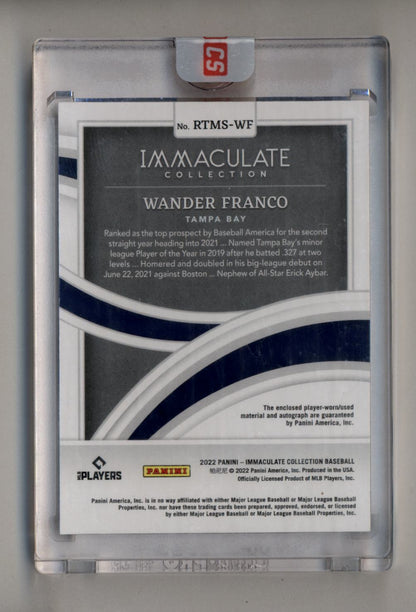 Wander Franco 2022 Immaculate Collection Rookie Triple Memorabilia Signatures Platinum 1/1