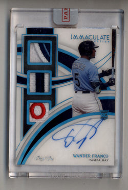 Wander Franco 2022 Immaculate Collection Rookie Triple Memorabilia Signatures Platinum 1/1