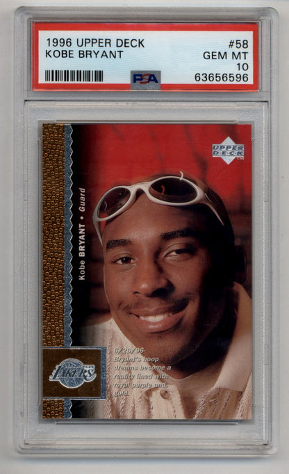 Kobe Bryant 1996-97 Upper Deck #58 PSA 10 Gem Mint 6596