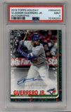 Vladimir Guerrero Jr 2019 Topps Holiday Auto 09/10 PSA 9 Mint