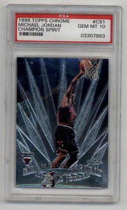 Michael Jordan 1998-99 Topps Chrome Champion Spirit #CS1 PSA 10 Gem Mint