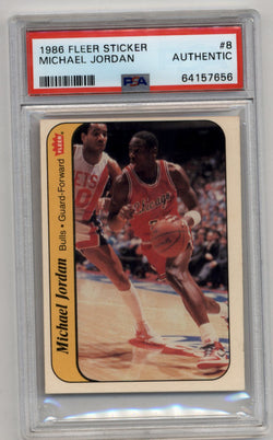 Michael Jordan 1986-87 Fleer Sticker #8 PSA Authentic