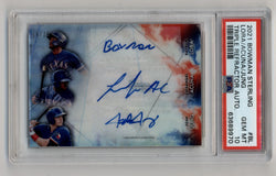 Luisangel Acuna/Bayron Lora/Josh Jung 2021 Bowman Sterling Triple Refractor Auto19/25 PSA 10 Gem Mint