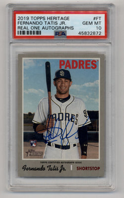 Fernando Tatis Jr 2019 Topps Heritage Real One Auto PSA 10 Gem Mint