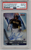 Fernando Tatis Jr 2019 Bowman's Best Best of 2019 Refractor Auto PSA 10 Gem Mint